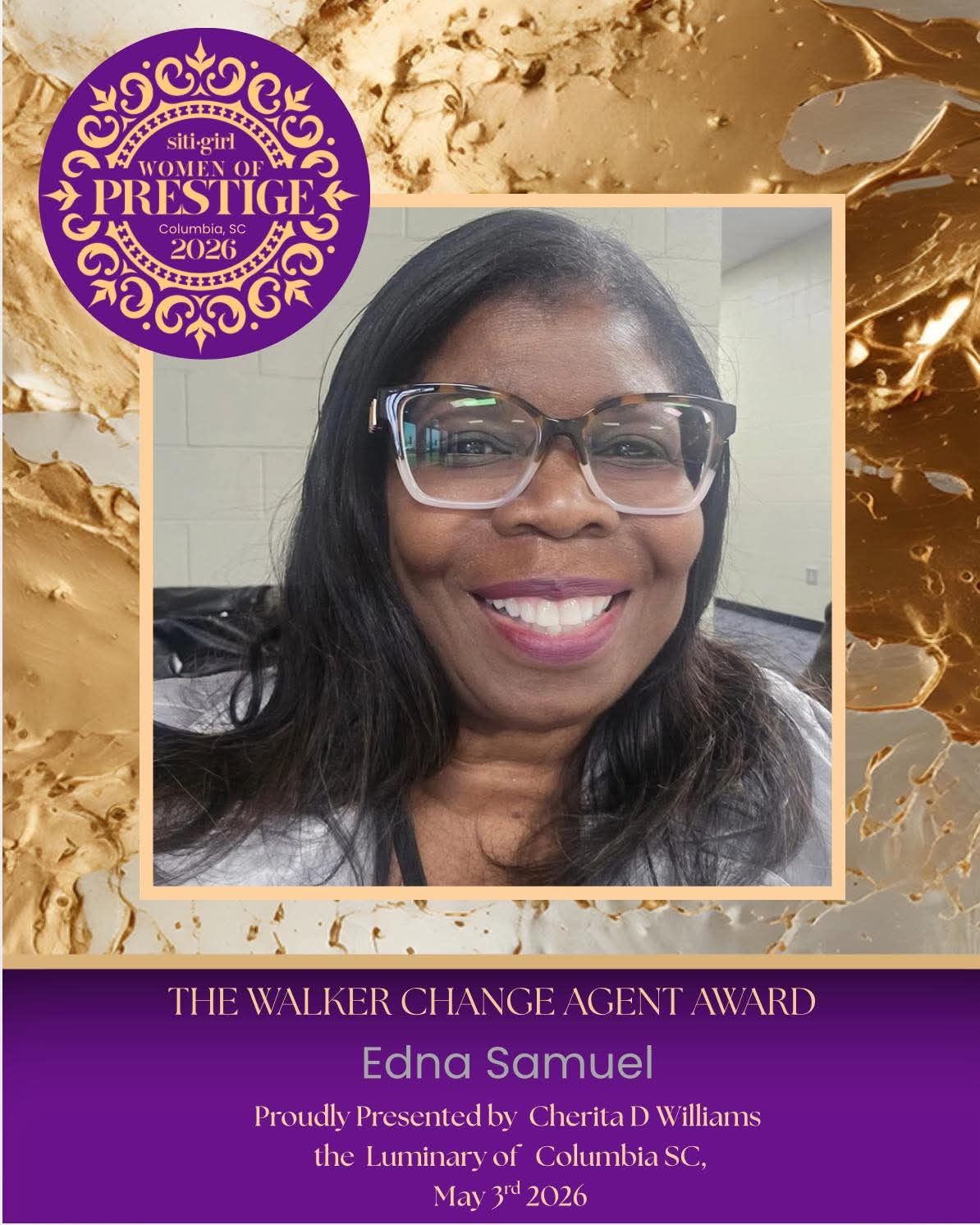 Edna Samuel - The Walker Change Agent Award