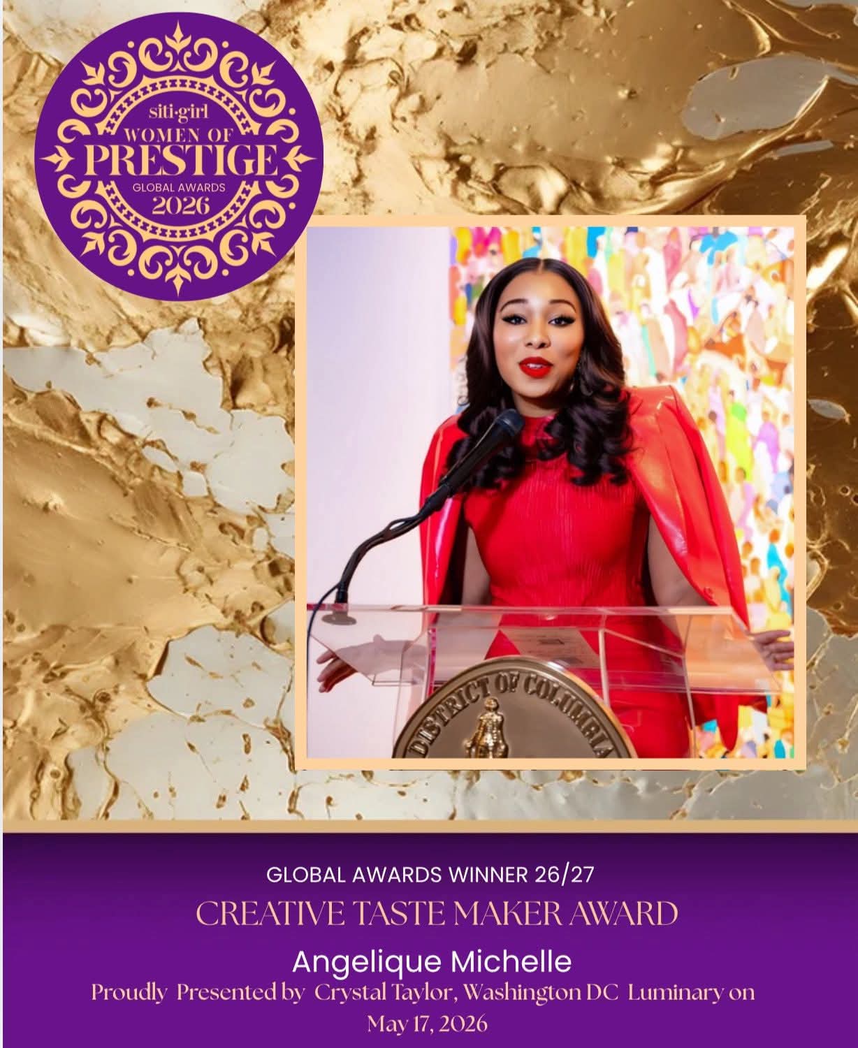 Angelique Michelle - The Creative Tastemaker Award