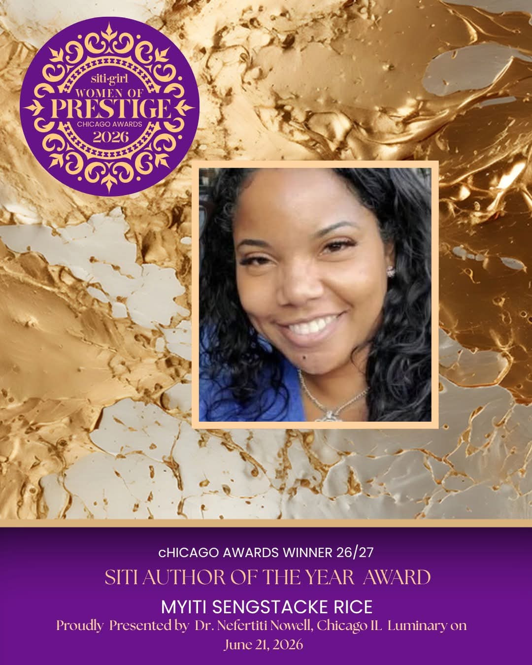 Myiti Sengstacke Rice - SITI Author of the Year Award