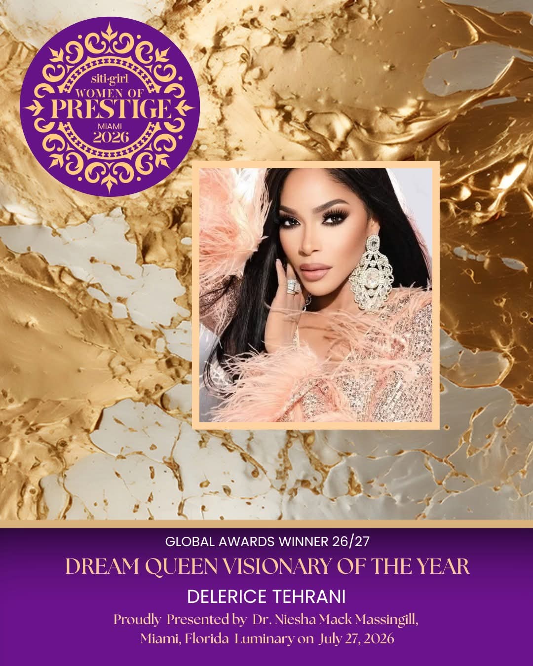 Delerice Tehrani - Dream Queen Visionary Award