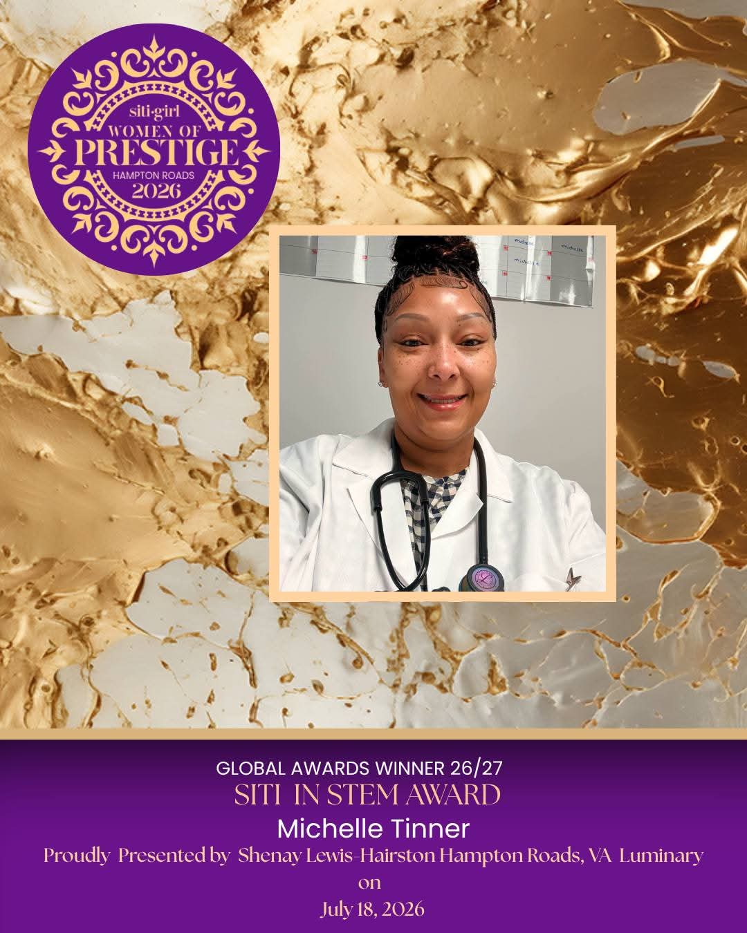 Michelle Tinner - SITI in STEM Award