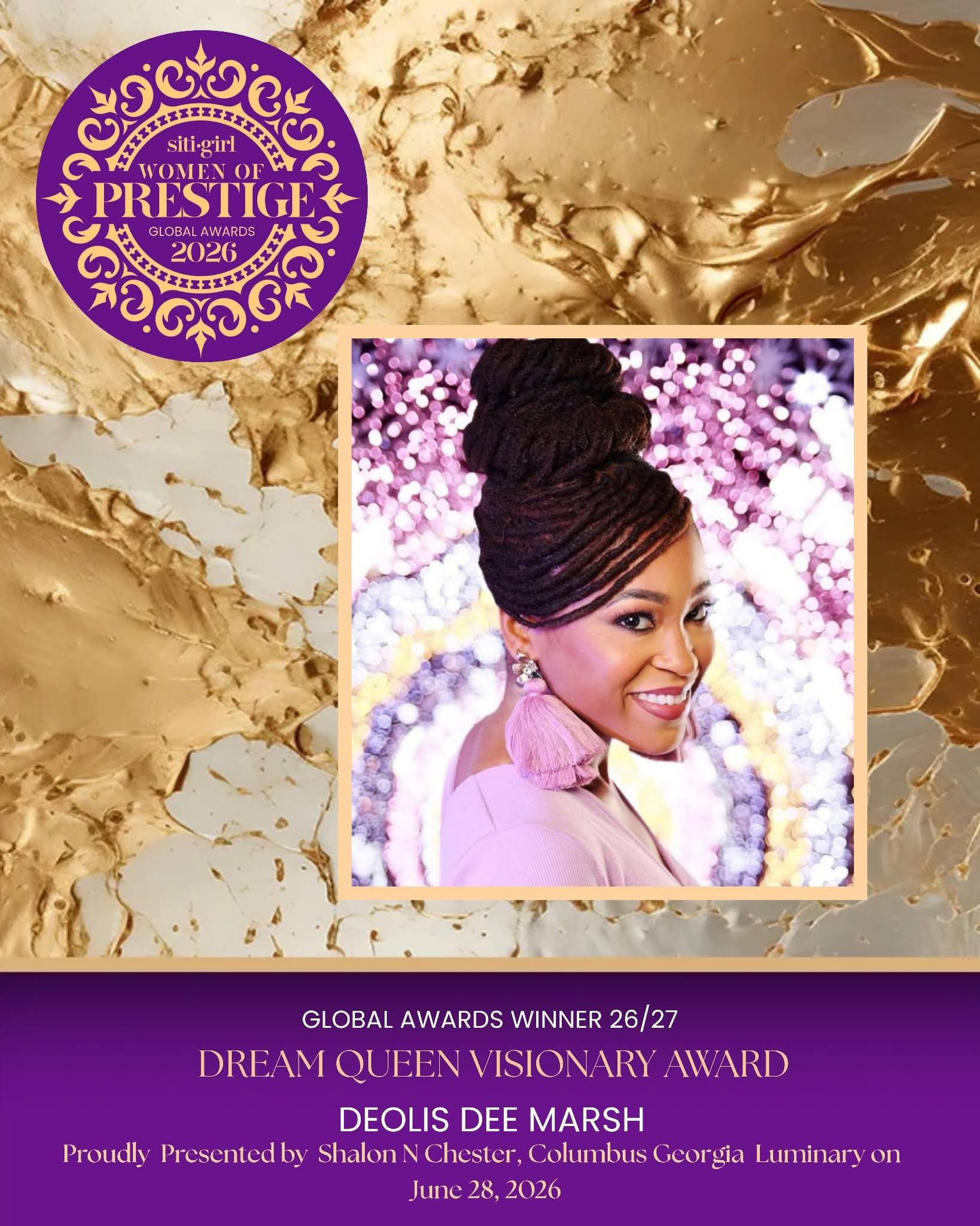 Deolis Dee Marsh - Dream Queen Visionary Award