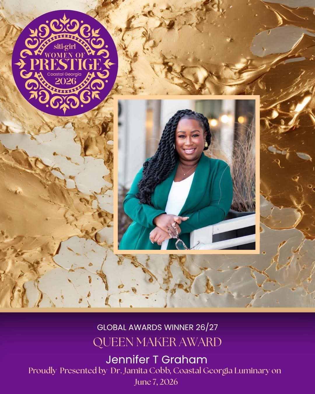 Jennifer T. Graham - The Queenmaker Award
