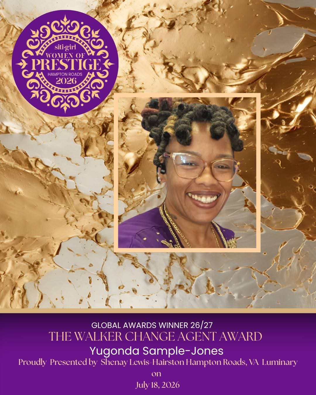 Yugonda Sample-Jones - The Walker Change Agent Award