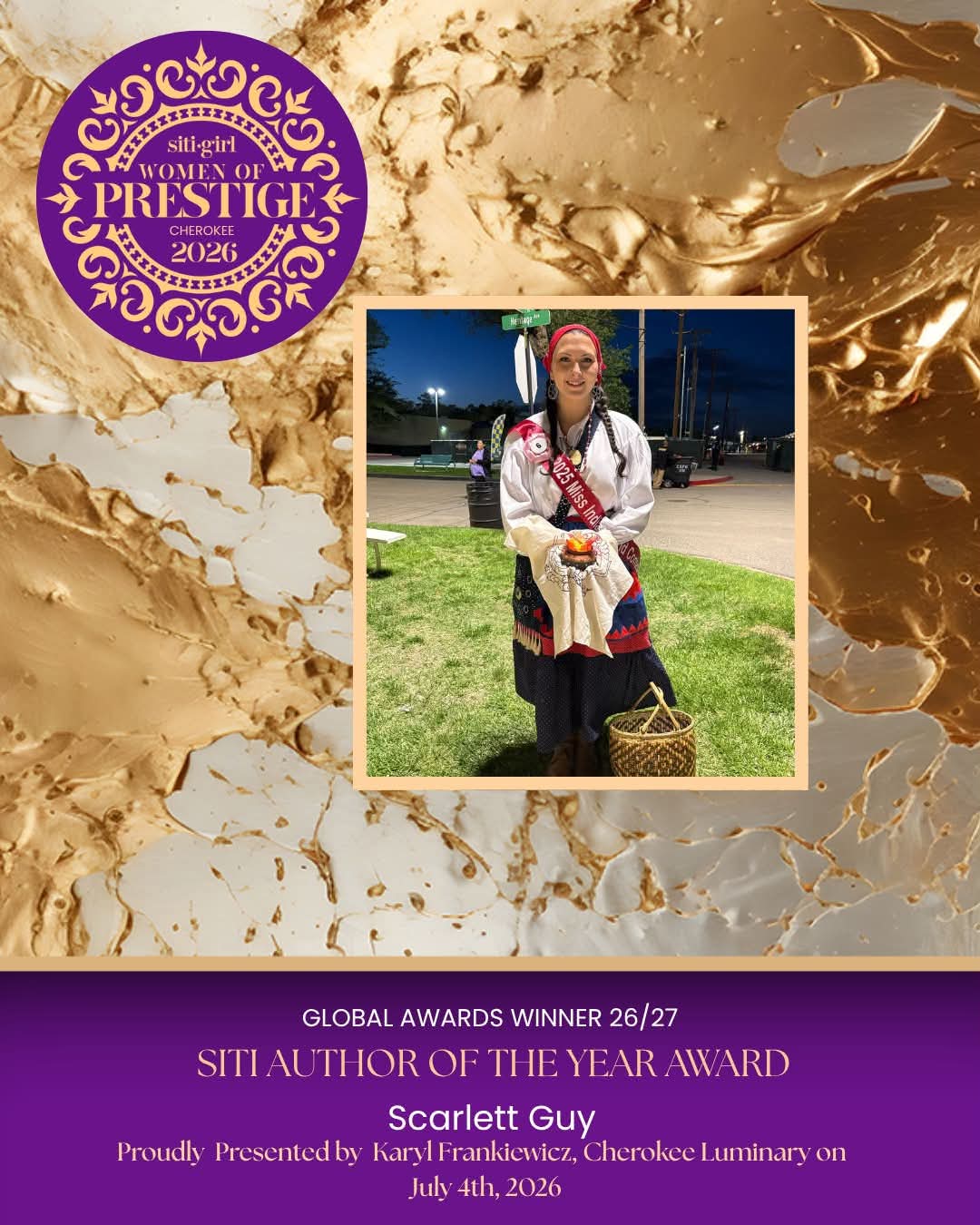 Scarlett Guy - SITI Author of the Year Award