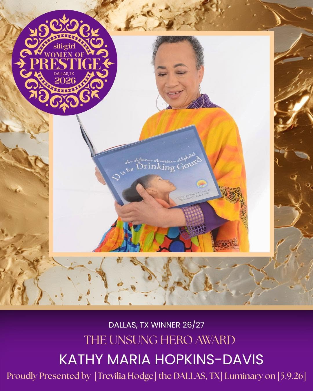 Kathy Maria Hopkins Davis - The Unsung Hero Award