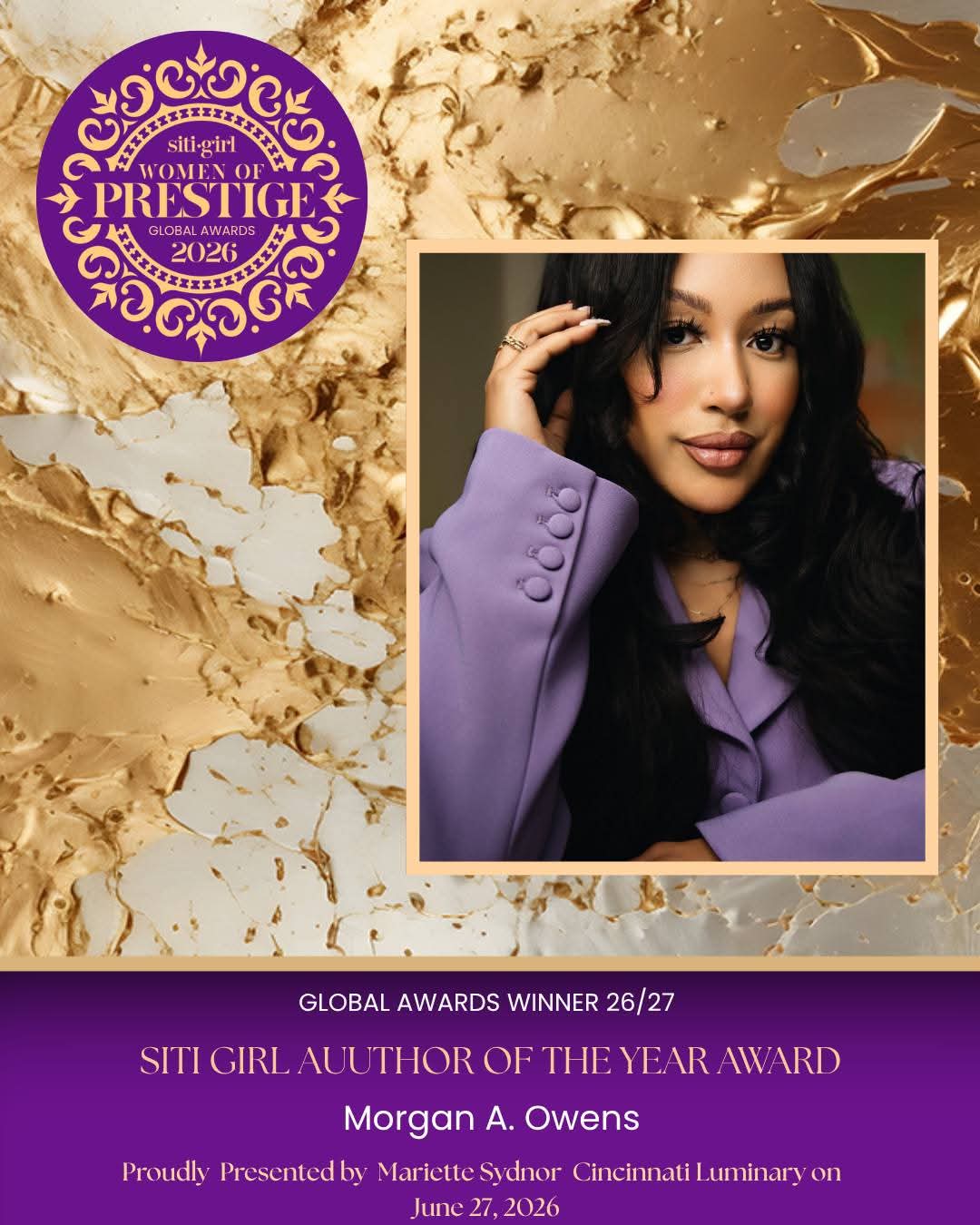 Morgan A. Owens - SITI Author of the Year Award