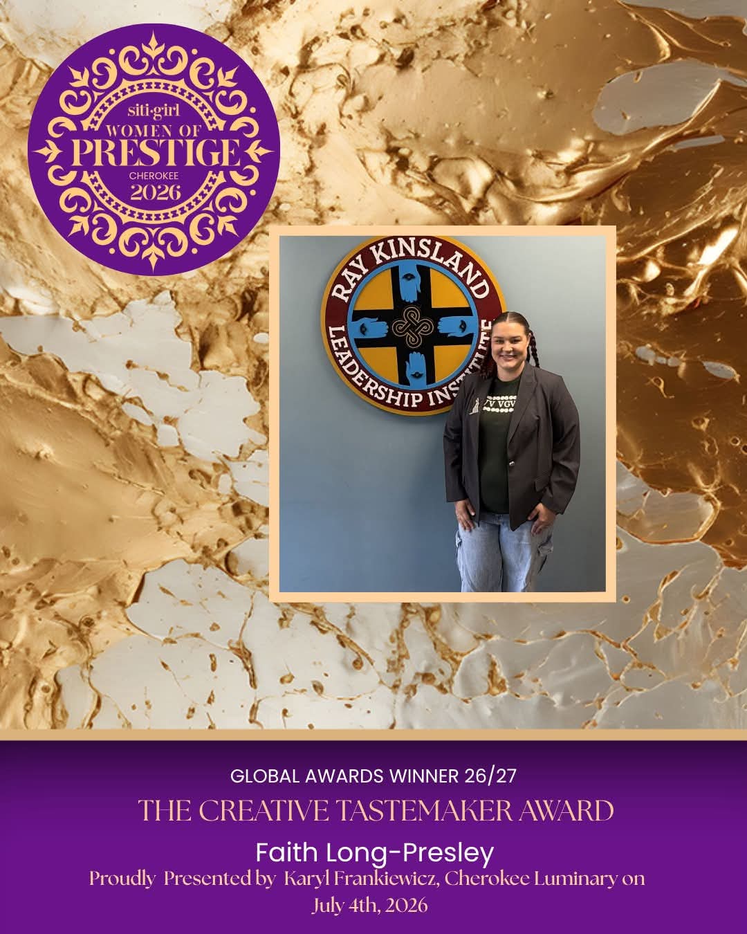 Faith Long-Presley - The Creative Tastemaker Award