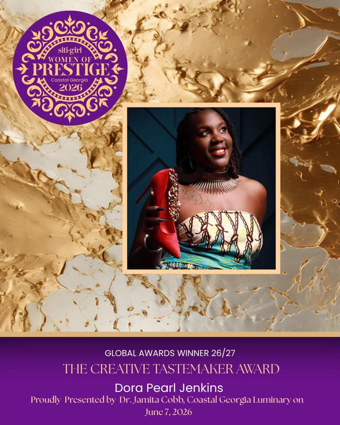 Dora Pearl Jenkins - The Creative Tastemaker Award