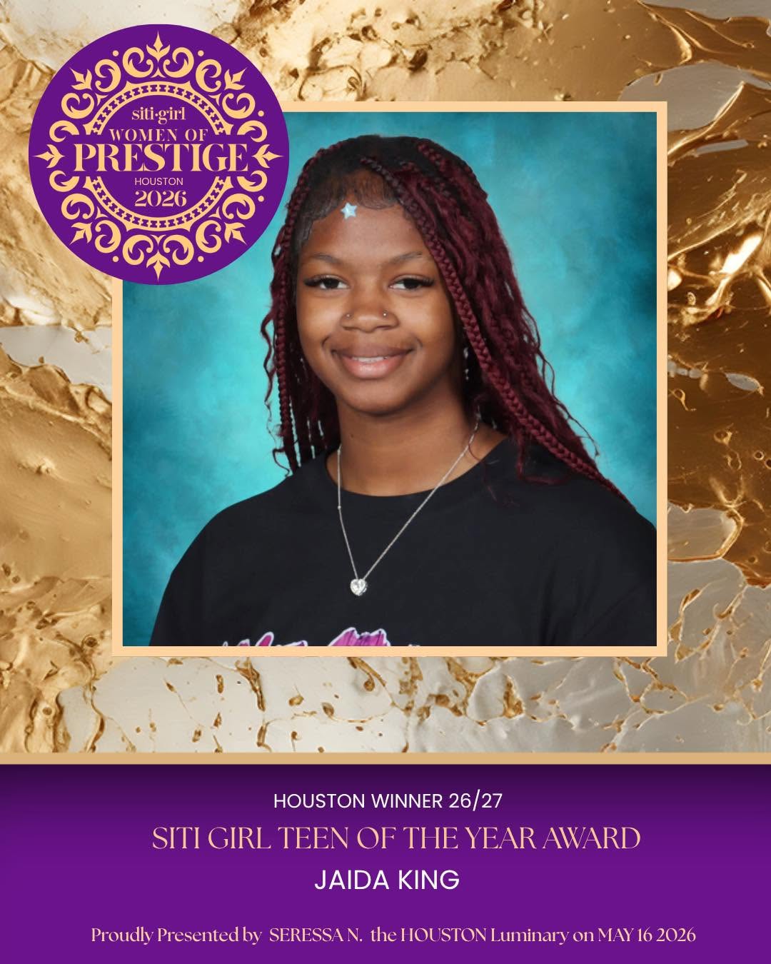 Jaida King - SITI Girl Teen of the Year Award