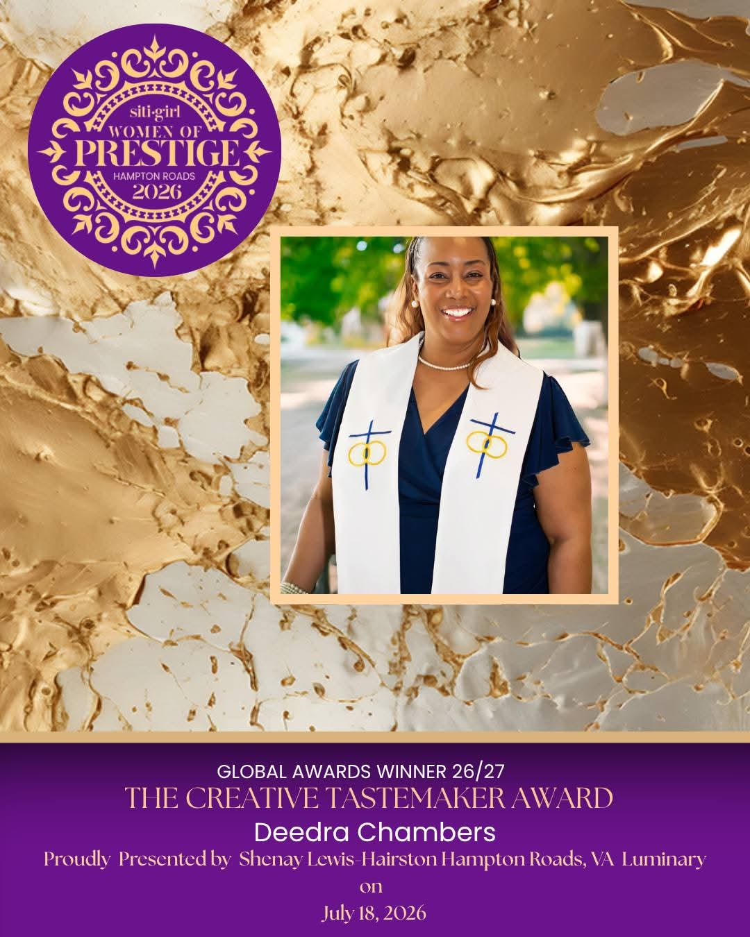Deedra Chambers - The Creative Tastemaker Award