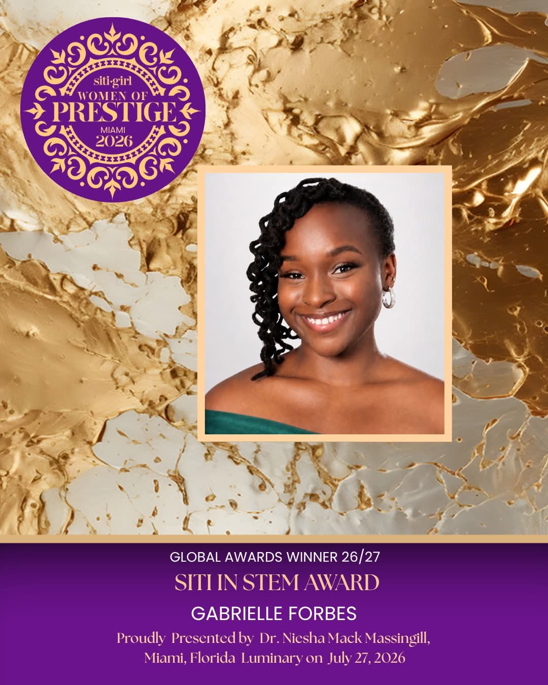 Gabrielle Forbes - SITI in STEM Award