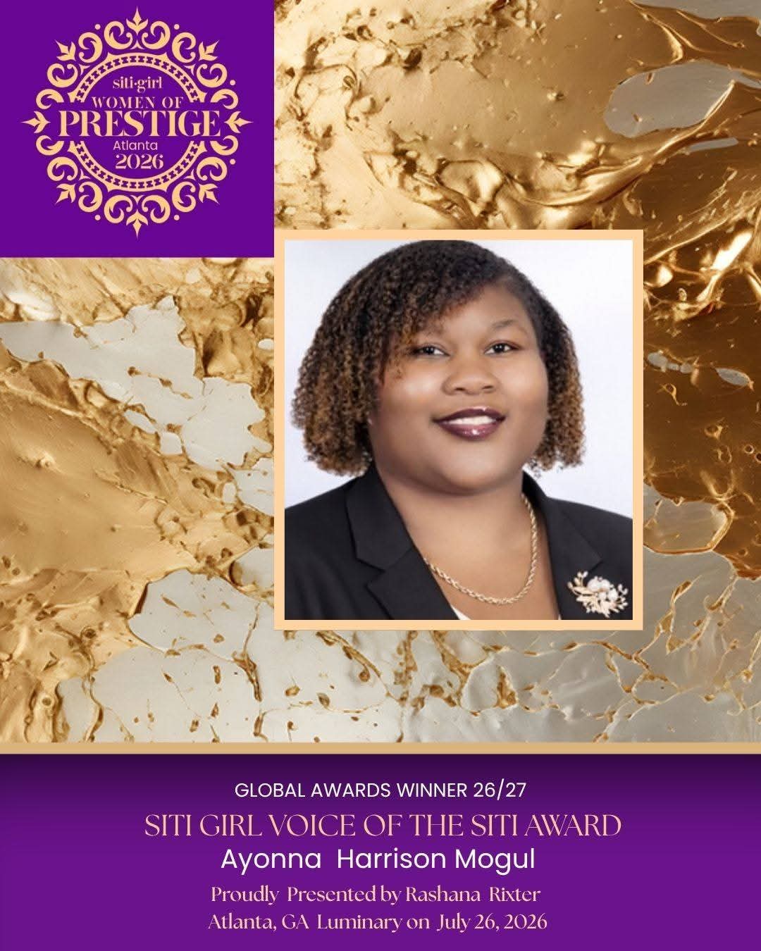 Ayonna Harrison Mogul - Voice of the SITI Award
