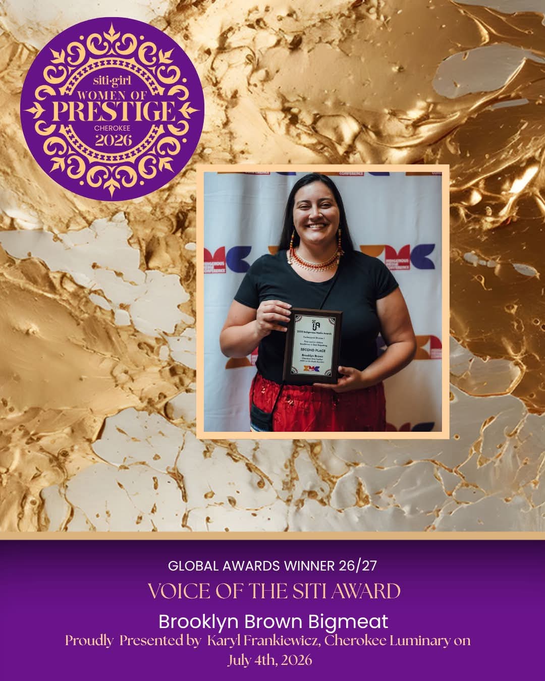Brooklyn Brown Bigmeat - Voice of the SITI Award