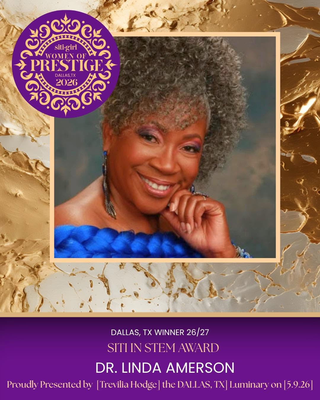 Dr. Linda Amerson - SITI in STEM Award