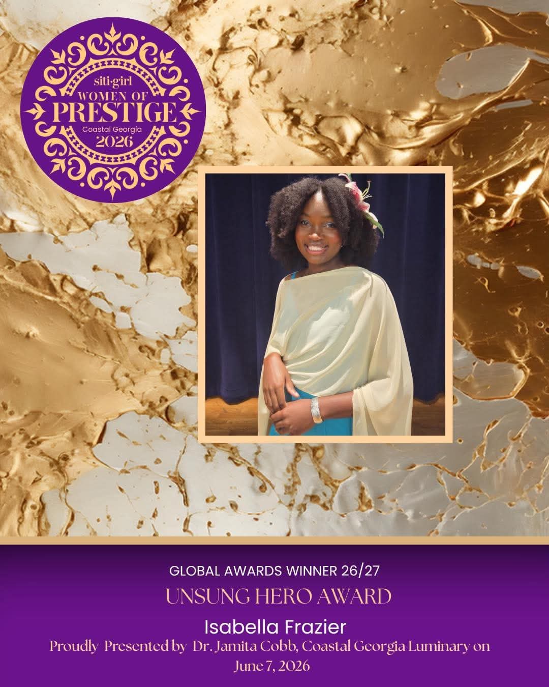 Isabella Frazier - The Unsung Hero Award