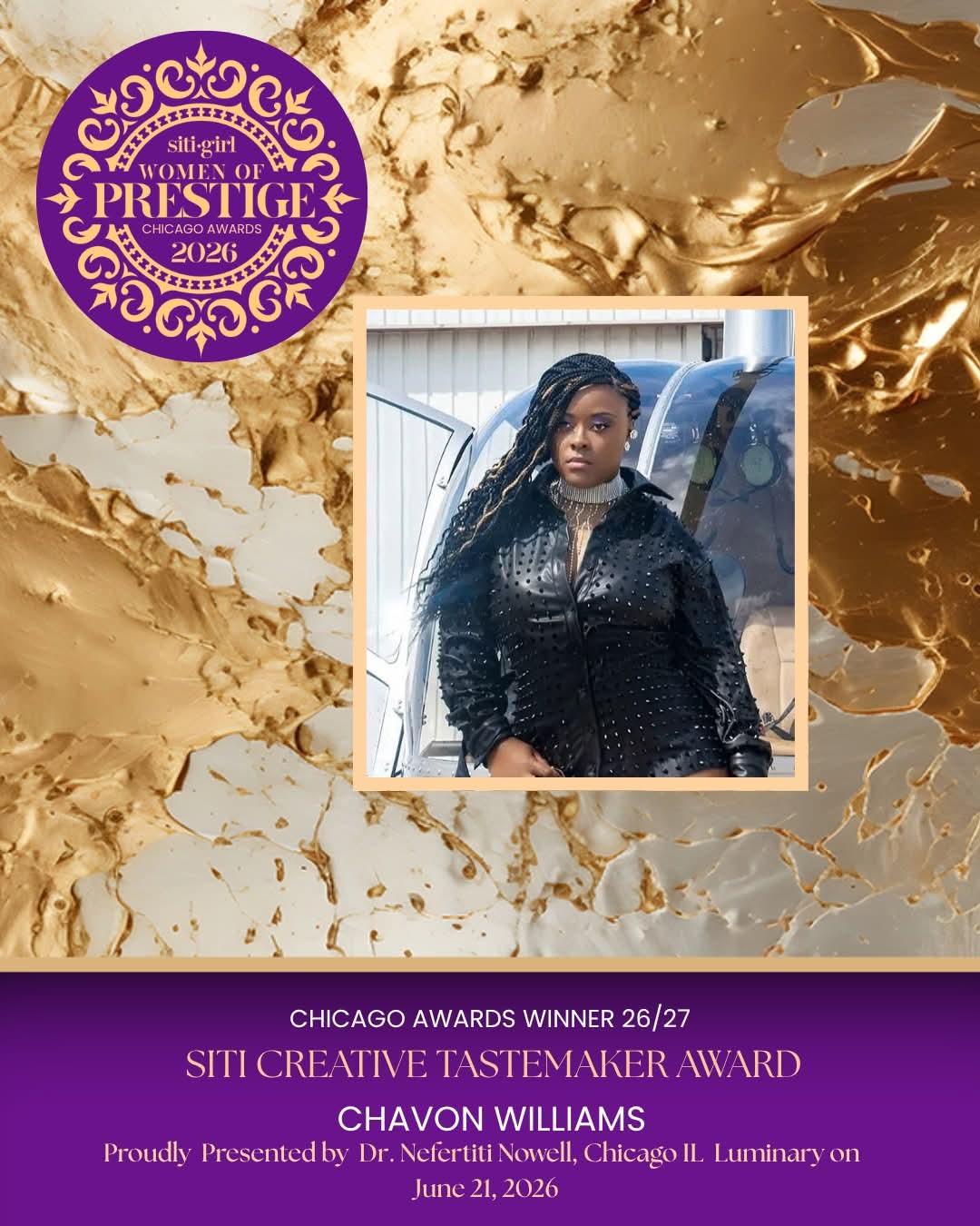 Chavon Williams - The Creative Tastemaker Award