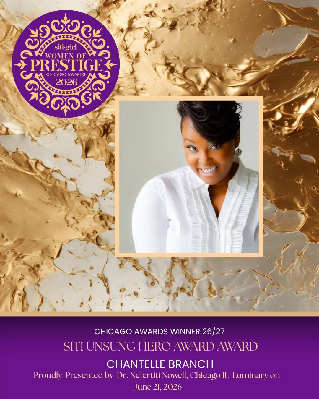 Chantelle Branch - The Unsung Hero Award