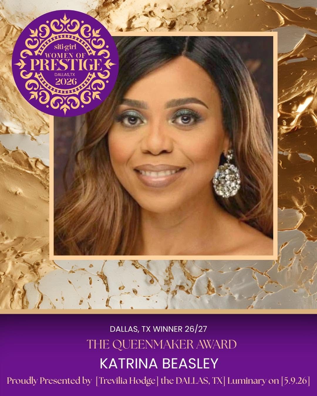 Katrina Beasley - The Queenmaker Award