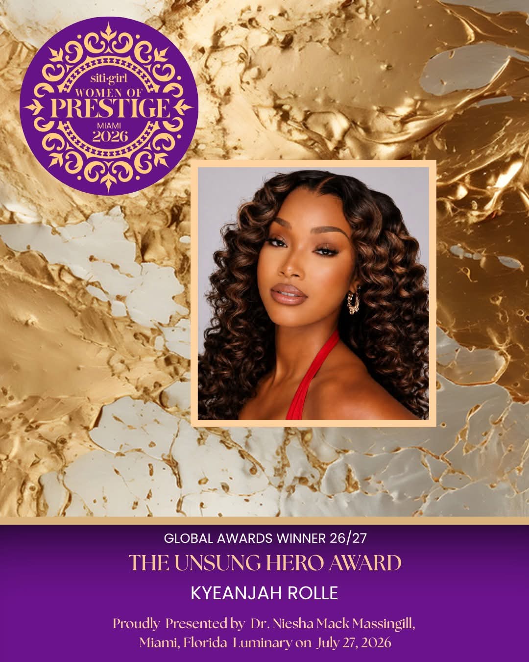 Kyeanjah Rolle - The Unsung Hero Award