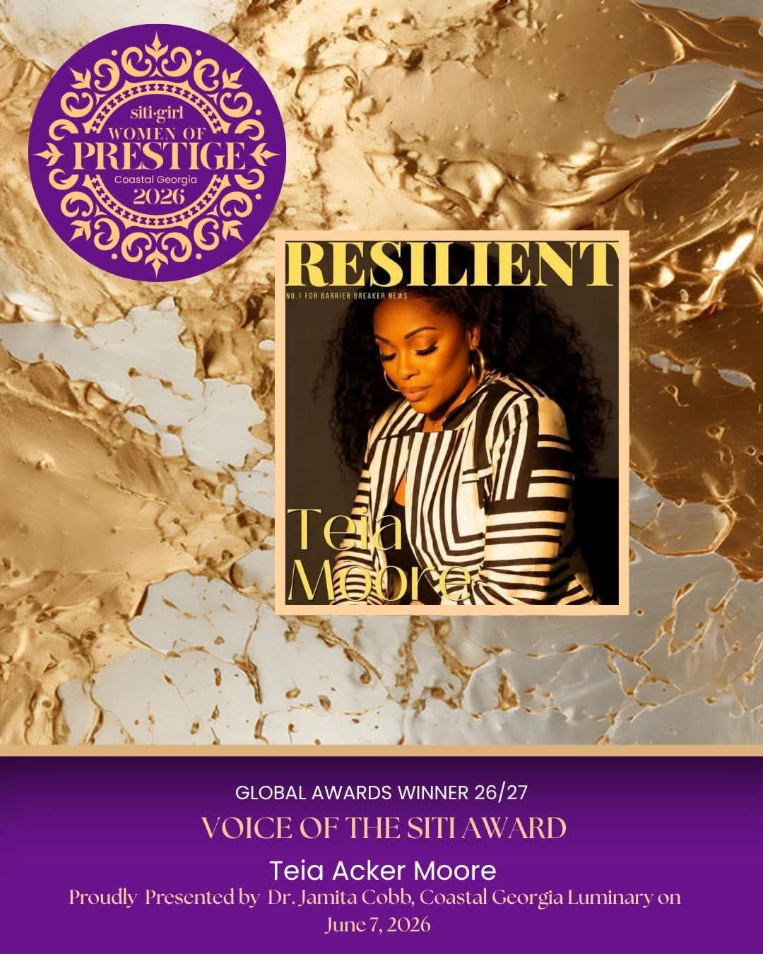Teia Acker Moore - Voice of the SITI Award