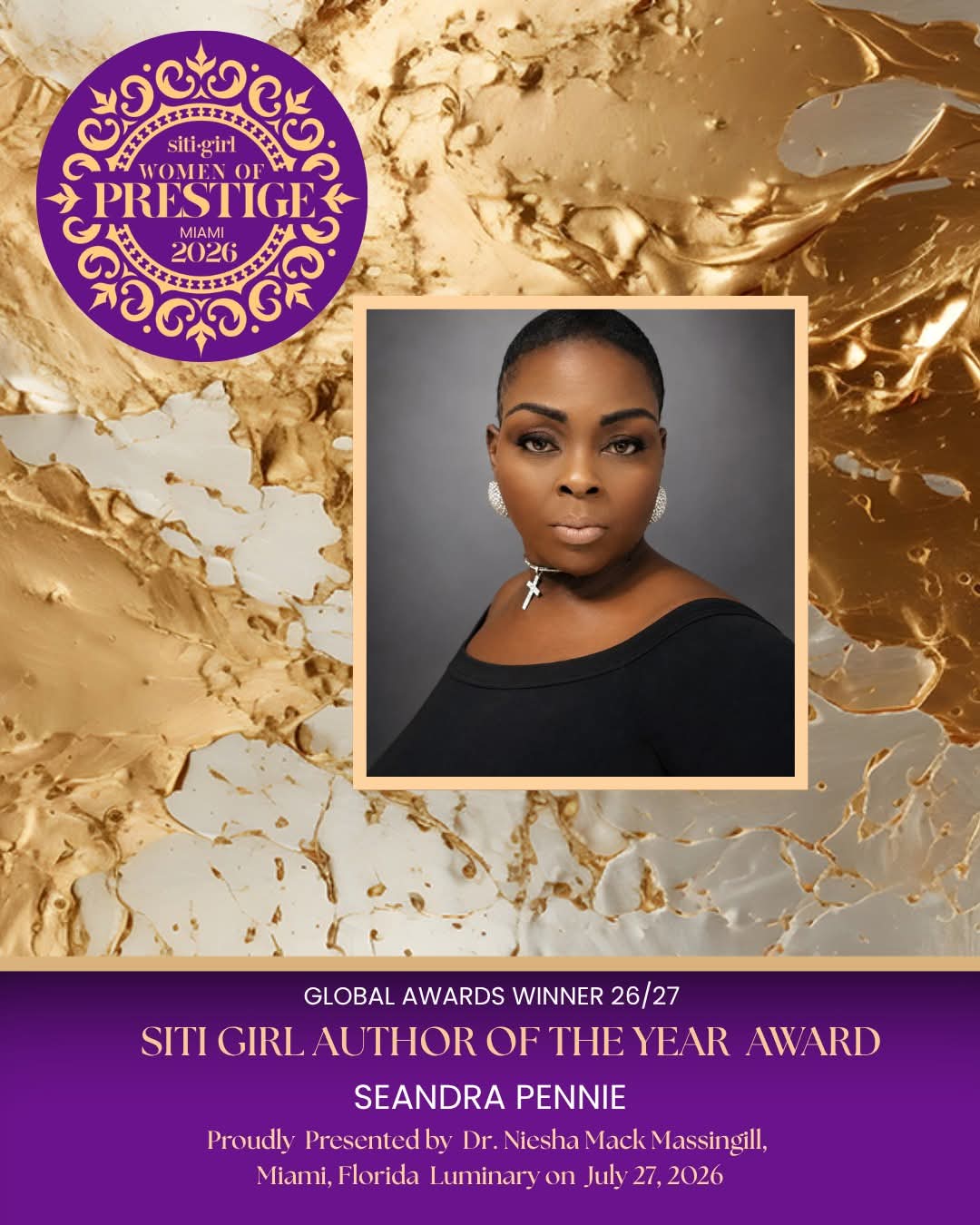 Seandra Pennie - SITI Author of the Year Award