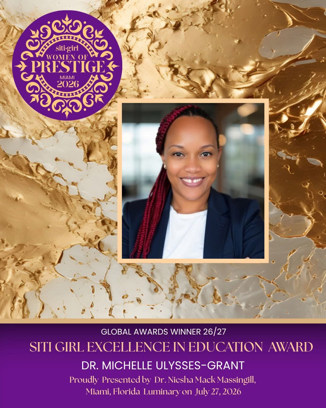 Dr. Michelle Ulysses-Grant - SITI Excellence in Education Award